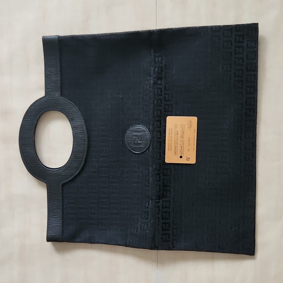 Fendi Black Fabric Handbag/Clutch - Picture 2 of 4